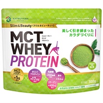 【勝山ネクステージ】MCTホエイプロテイン スリム＆ビューティー 抹茶 300g