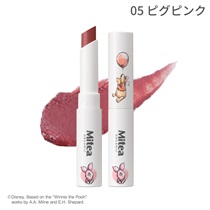 <<先行予約>>＜数量限定・くまのプーさんデザインパッケージ＞【Mitea ORGANIC】セラムオイルリップスティック＜全2色＞（3,000円（税込）以上送料無料対象）(05 ピグピンク)