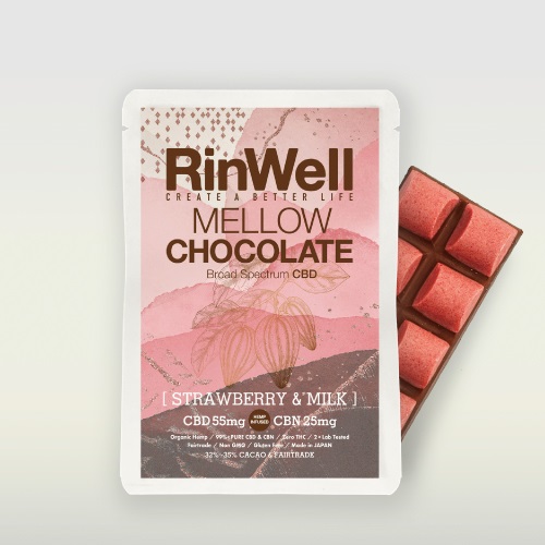 【RinWell】CBDチョコ　ストロベリー&ミルク